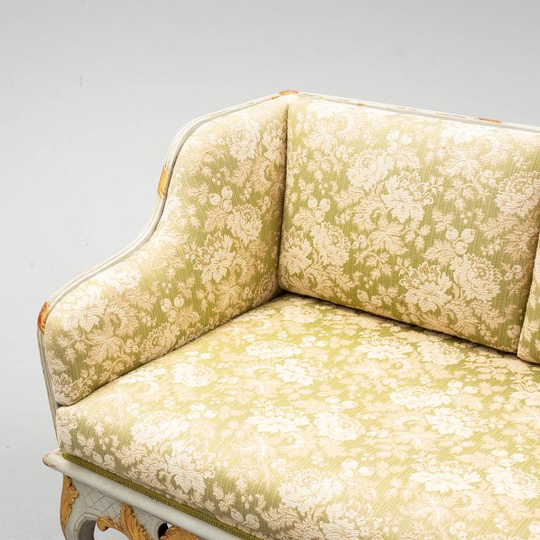 A Swedish Rococo-style sofa, late 19th ct.