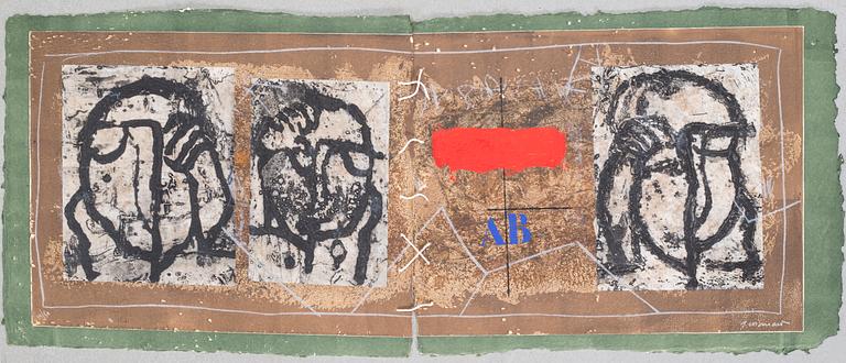 JAMES COIGNARD, carborundum print, diptych, signed and numbered 14/50.