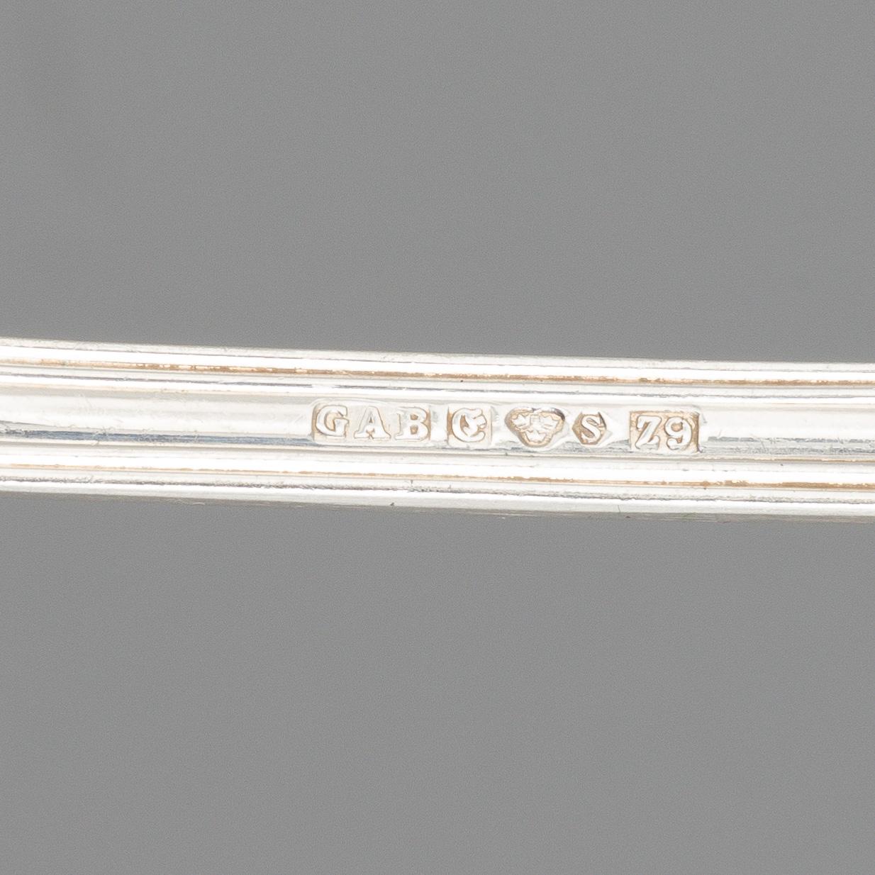A 58-piece silver  cutlery service, 'Olga', GAB, Eskilstuna/Stockholm, 1965-2007.