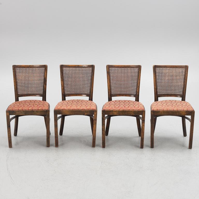Stolar, 4 st, Ferdinand Lundquist, Göteborg, 1920/30-tal,