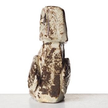 Michael Schilkin, a stoneware sculpture of an owl, Arabia, Finland ca 1960.