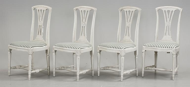 STOLAR, 4 st, gustaviansk stil, 1900-tal.