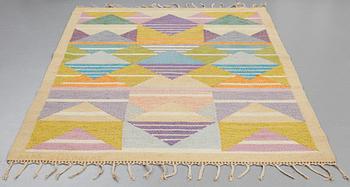 Agda Österberg, AGDA ÖSTERBERG, A CARPET, flat weave and tapestry weave, ca 201 x 128 cm, embroidered signature: AGDA ÖSTERBERG.
