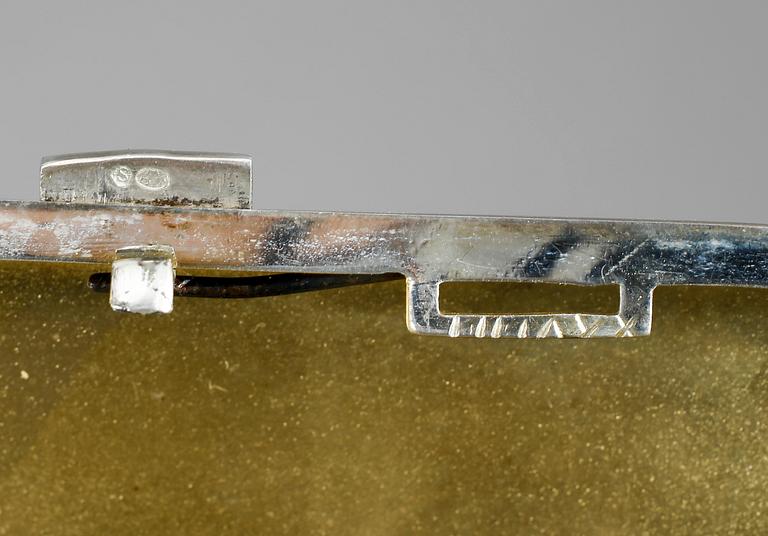 CIGARETTSKRIN, silver, svenska importstämplar, 1900-talets mitt. Vikt ca 185 gram.