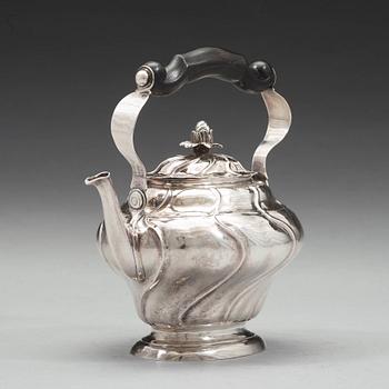 A Swedish mid 18th century silver tea-pot, mark of Henrik Wittkopf dy, Stockholm 1761.