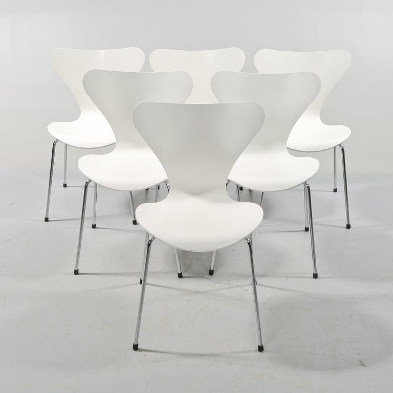 STOLAR, 6 st, "sjuan",  Arne Jacobsen, Fritz Hansen, 2001.