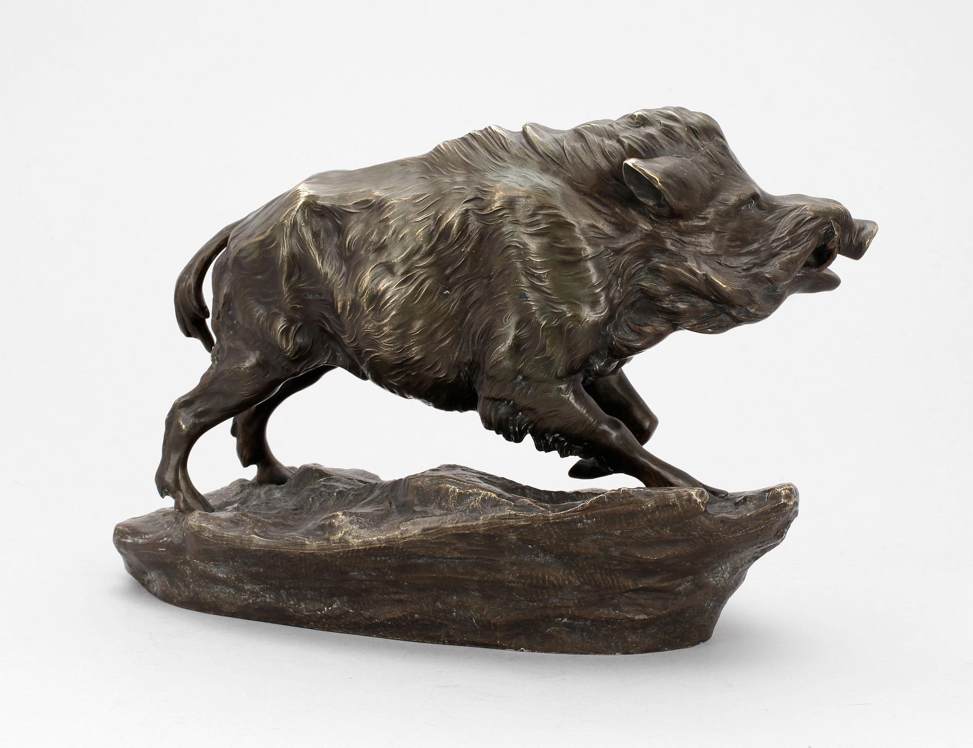 WILHELM ZWICK, skulptur, brons, Kayser. Sign.