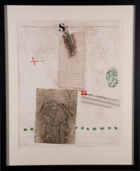 JAMES COIGNARD, carborundum etsning med kollage, signerad, numrerad 6/75.