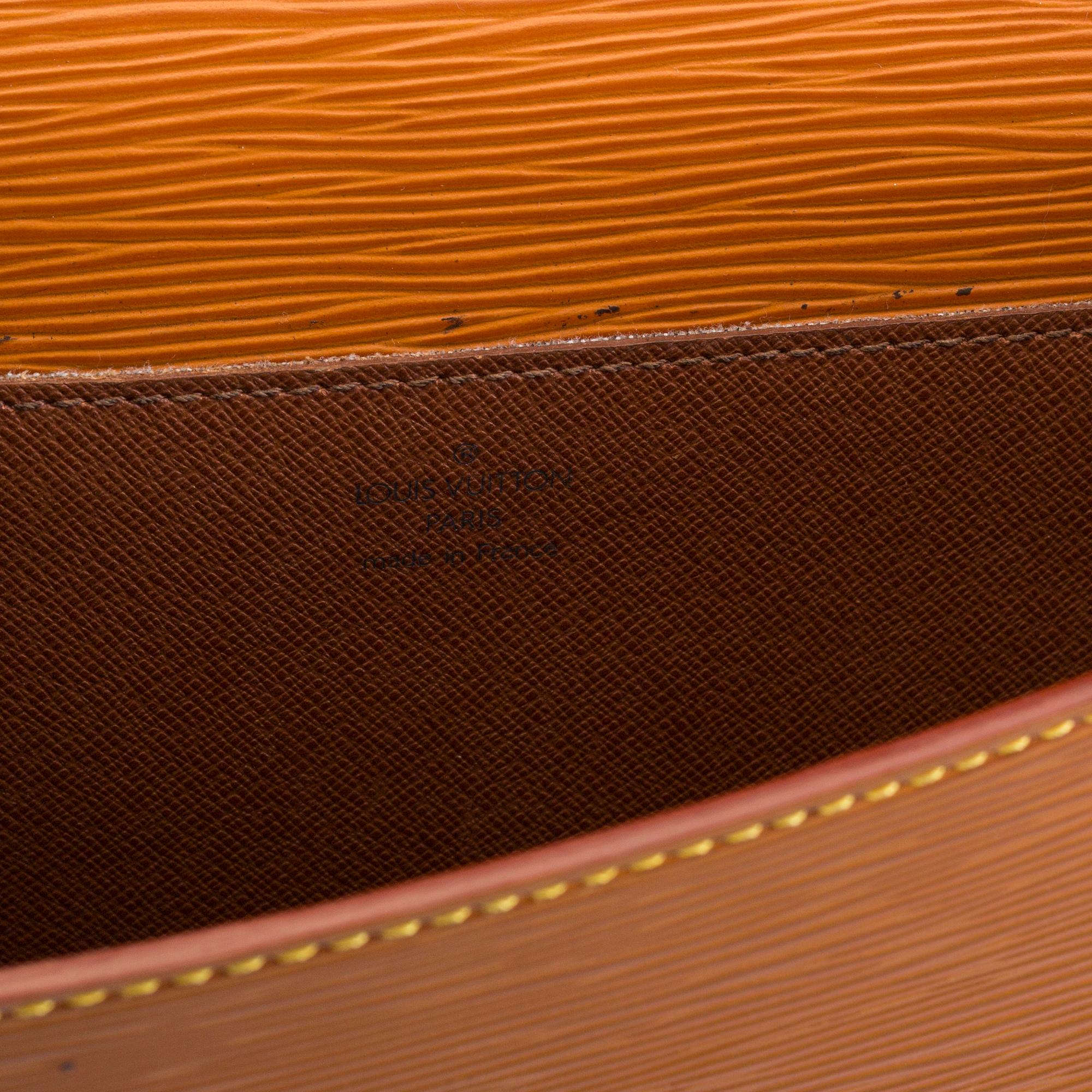 a Louis Vuitton "Porte-documents bandoulière" epi leather portfolio.