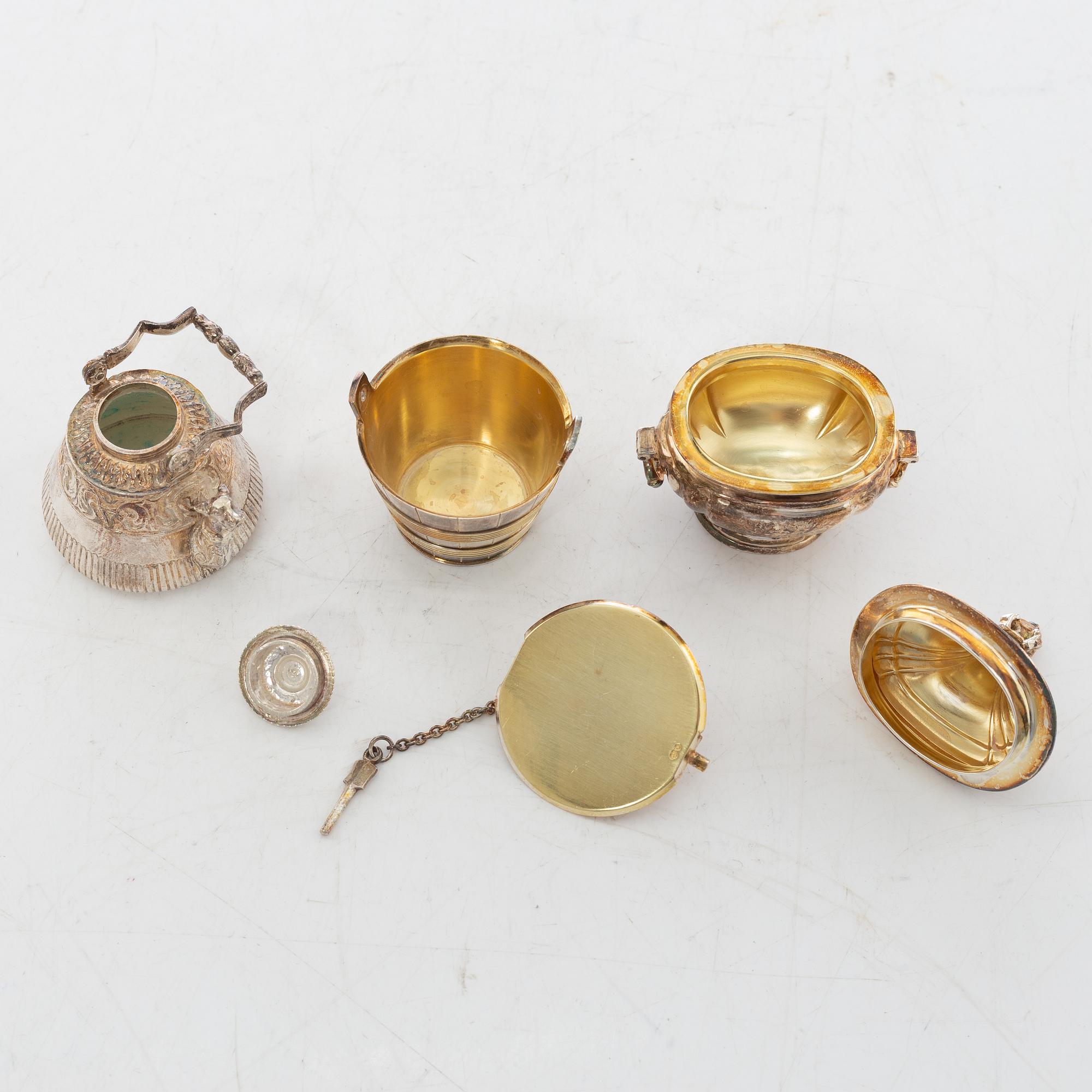 "The Swedish silver treasure", 10 miniatures, silver, GAB, Eskilstuna 1980-1983.