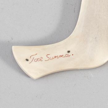 TORE SUNNA, a Sami reindeer horn knife, signed Tore Sunna.