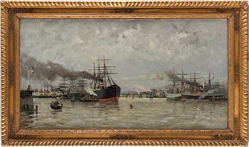 Carl Skånberg, "Hamnen i Rotterdam".