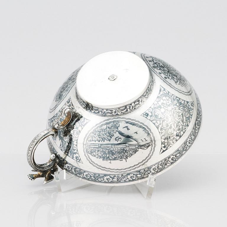 A Ottoman/ Armenien silver bowl, around 1890-1910.