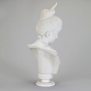 SKULPTUR, marmor, sannolikt Italien, sent 1800-tal.