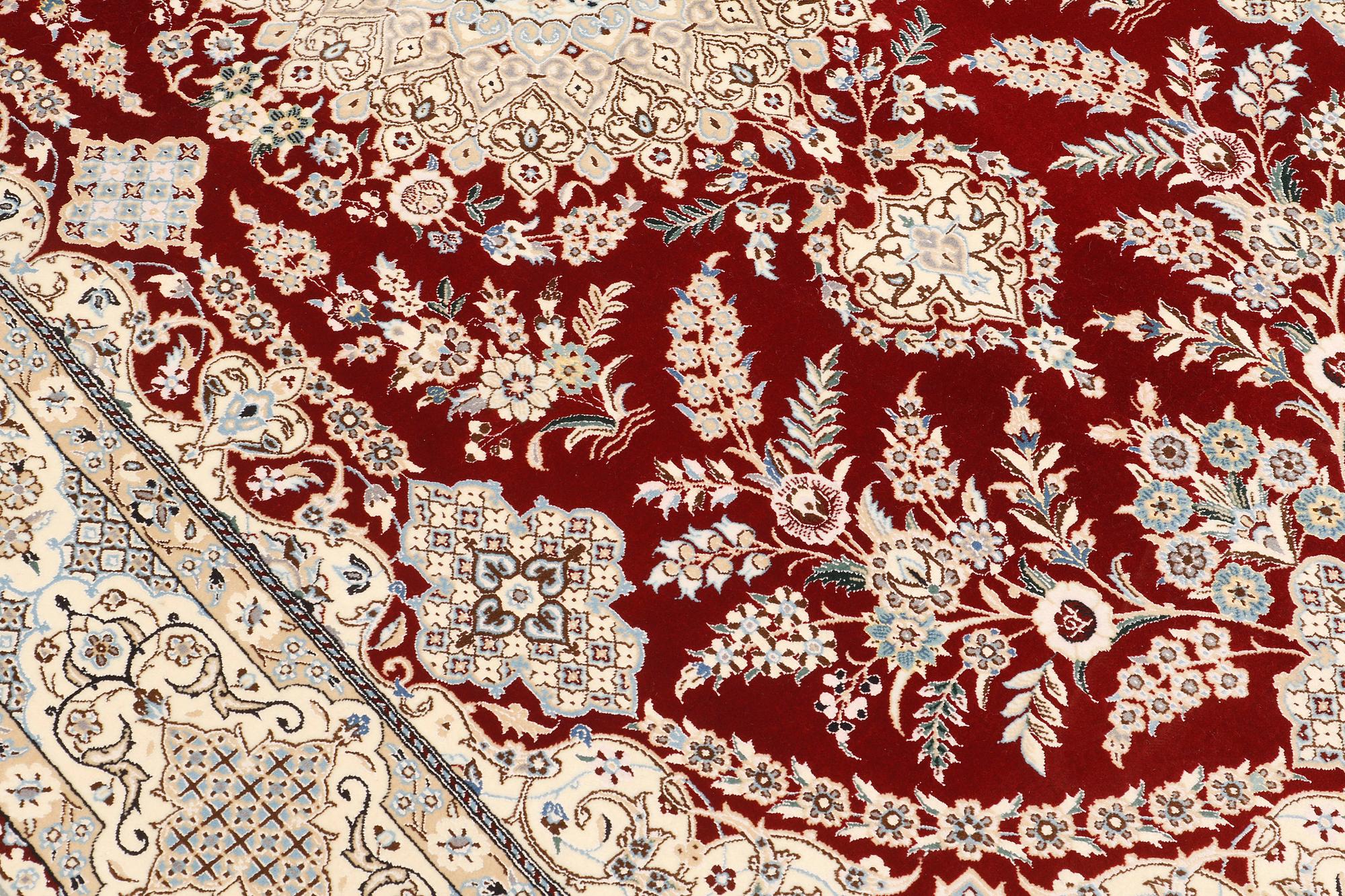 A carpet, Nain part silk s.k 6LAA, 239 x 155 cm.