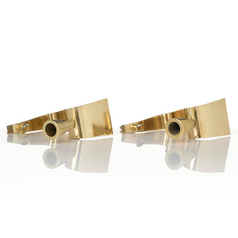 Carl-Einar Borgström, a pair of “Tyfon” candlesticks, Ystad-Metall, 1940s–50s.