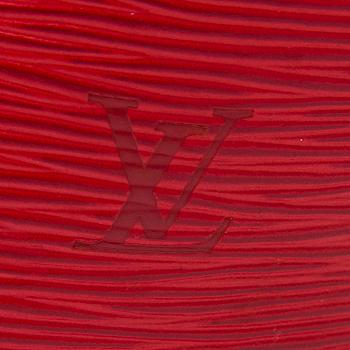 RED EPI LEATHER SAINT JACQUES GM TOTE BAG.