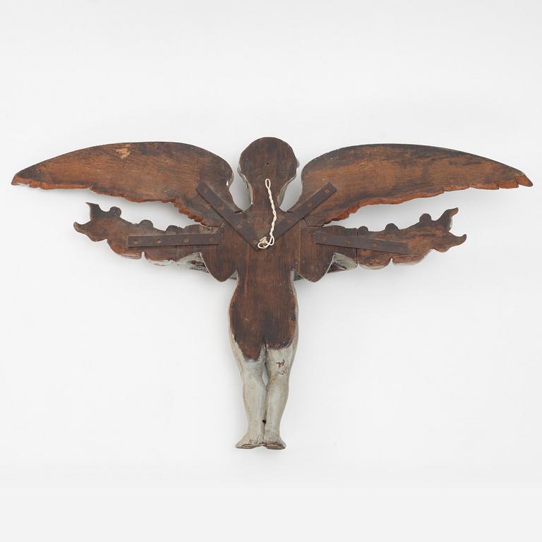 Decorative element in the form of an angel. 19th/20th century.