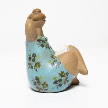 Lisa Larson, figurin, stengods, "Emma", ur serien "ABC-flickorna", Gustavsberg.