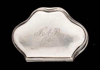 SNUSDOSA, ostämplad, 1700-talets mitt. Rokoko.