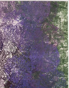 Jebah Baum, blandteknik på duk, signerad och daterad 2008 a tergo.