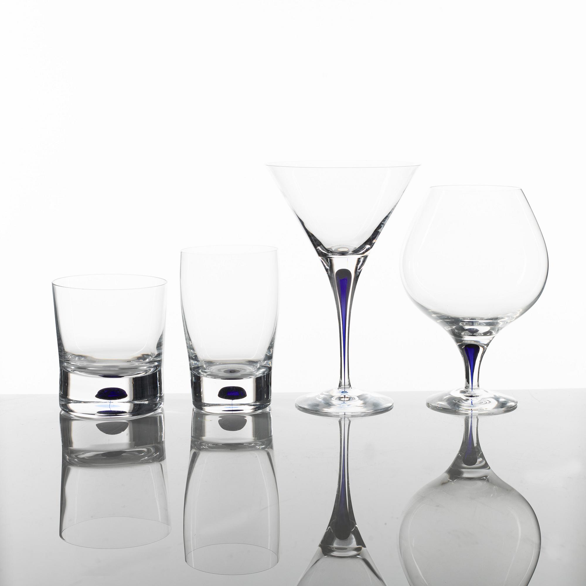 Erika Lagerbielke, glasservis, 120 delar, "Intermezzo", Orrefors.