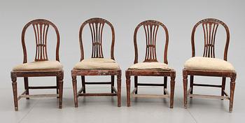 STOLAR, 4 st, gustavianska, omkring år 1800.