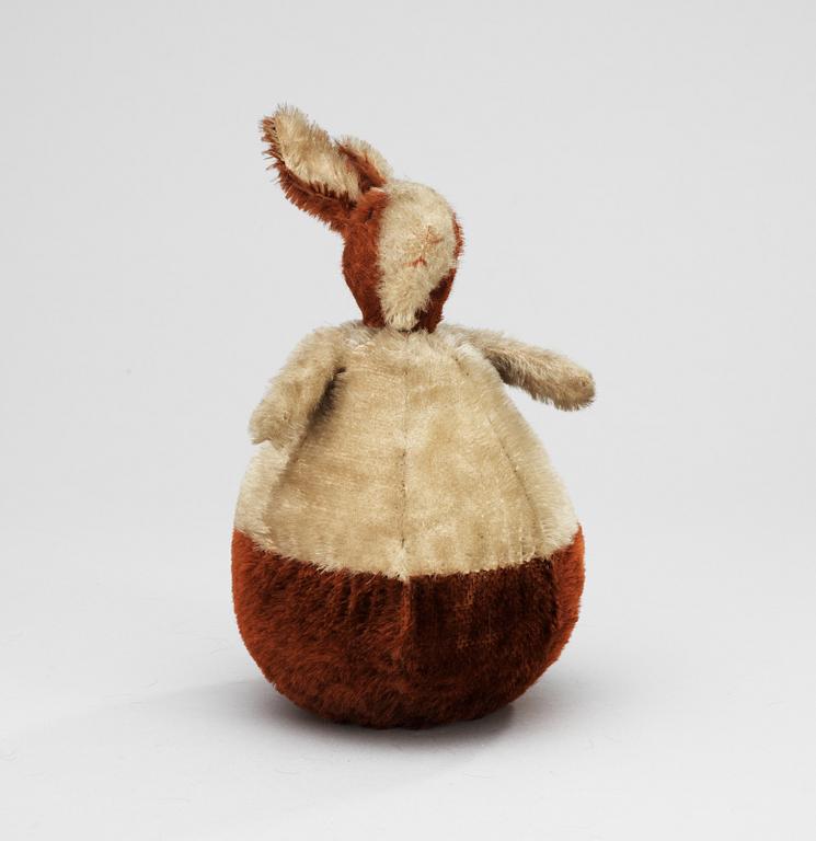 A German Steiff Roly-Poly rabbit, 1909-18.