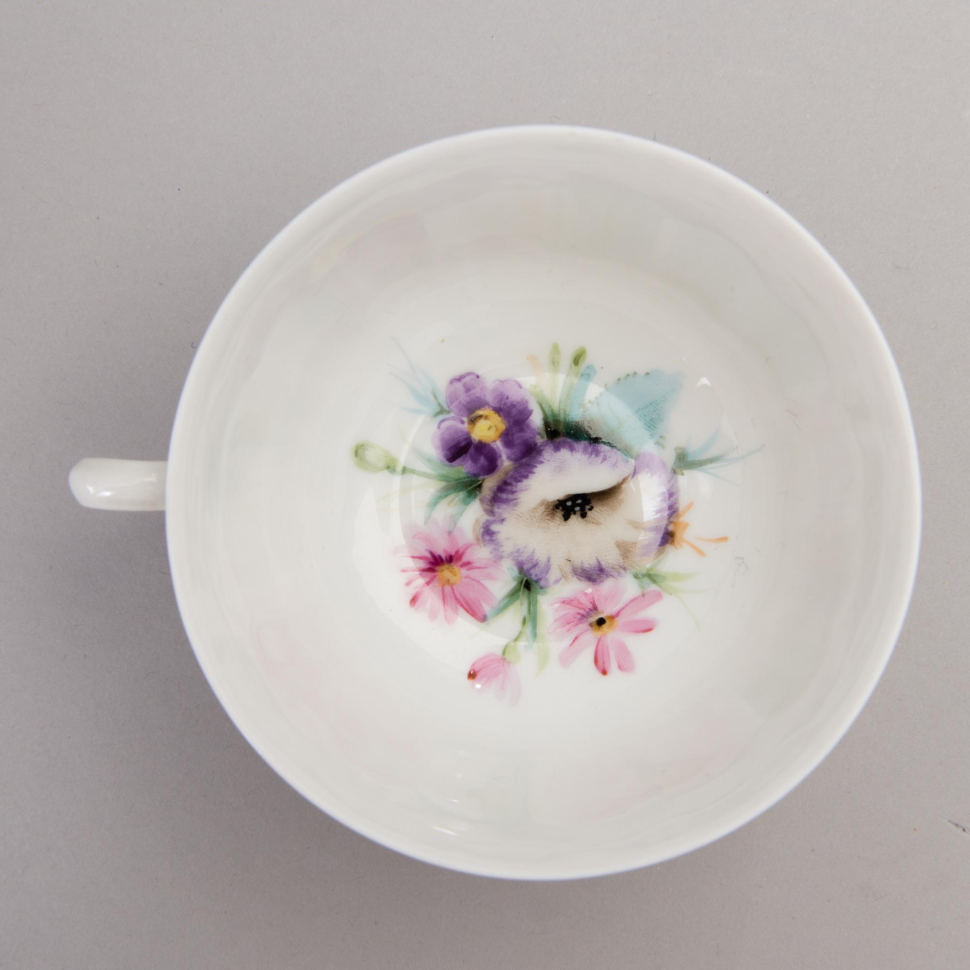 A 1960s hand-painted porcelain coffee set by Limoges.