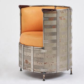 Mats Theselius, fåtölj, "Älgskinnsfåtöljen", ed. 52/360, Källemo, Värnamo, efter 1991.