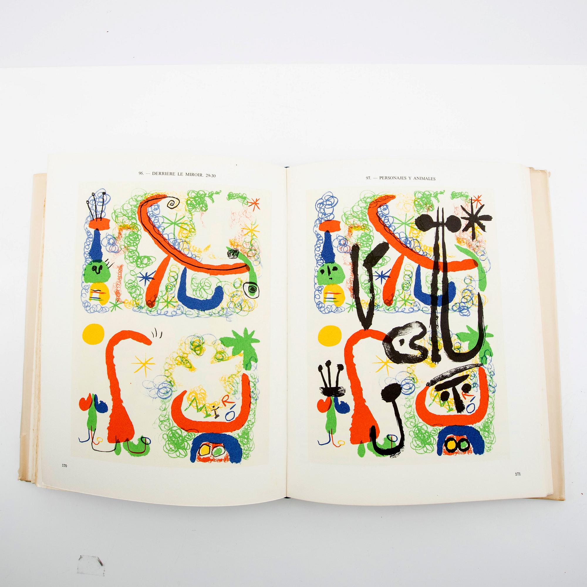 Joan Miró, bok med 11 färglitografier, "Joan Miró Lithographies", Volume I, Maeght, Paris, 1972.