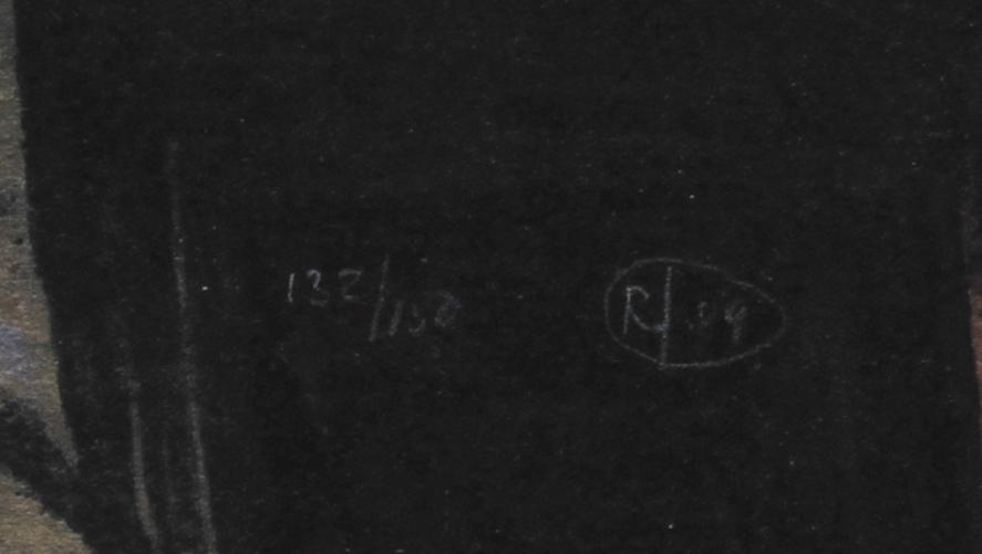 ROJ FRIBERG, färglitografi. Sign och numr 132/150.