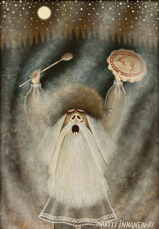 MARTTI INNANEN, öljy levylle, signeerattu -83.