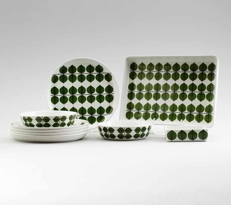SERVISPORSLIN, 9 delar, porslin, "Berså", Stig Lindberg, Gustavsberg.