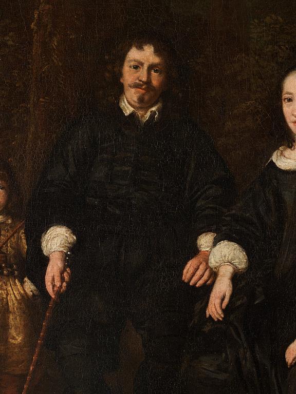 Thomas de Keyser Attributed to, Family picture in a park.