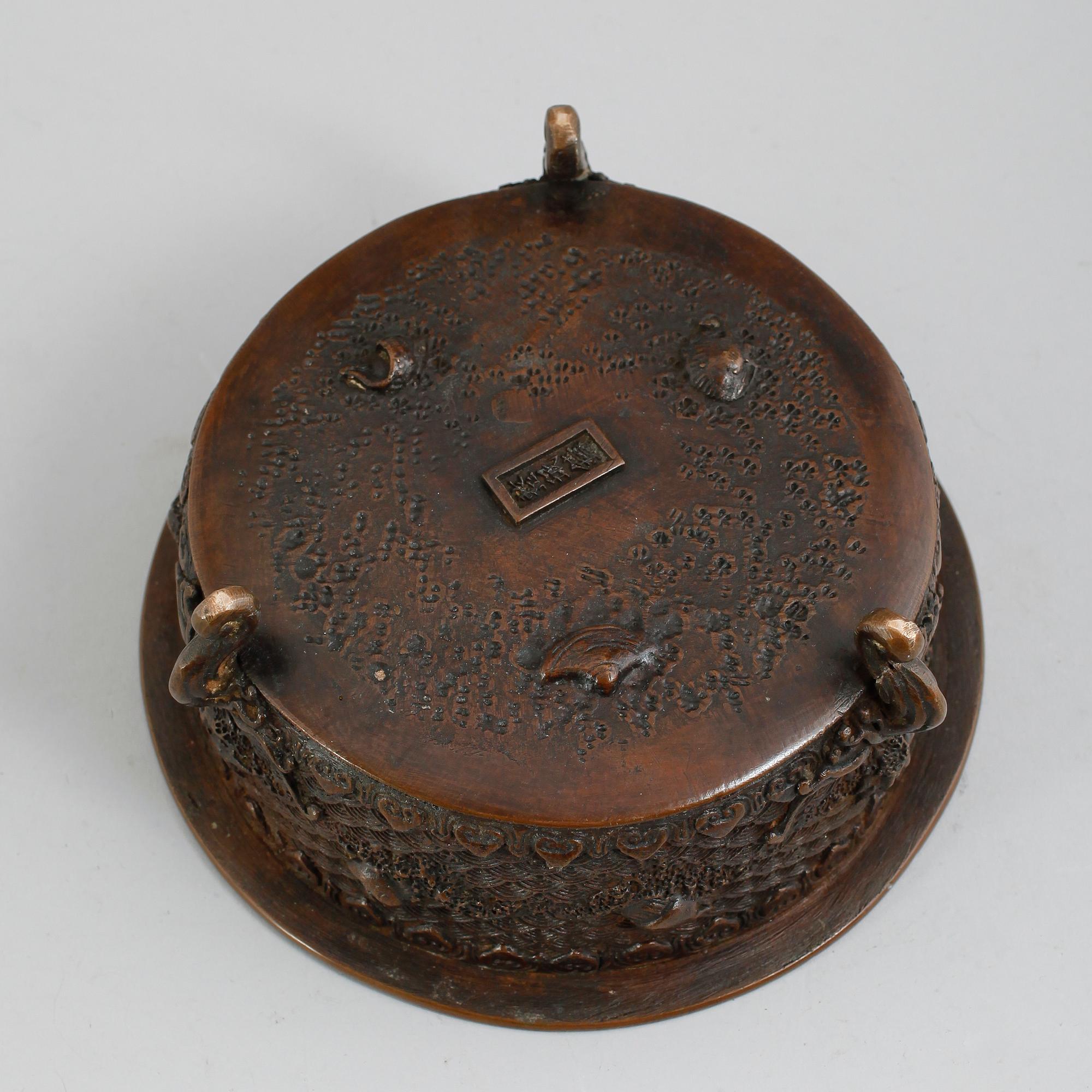 RÖKELSEKAR, brons, Kina, sannolikt 1800-tal.