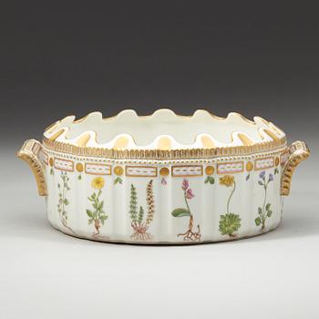 GLASSKÖLJARE, porslin. "Flora Danica", Royal Copenhagen, Danmark, 1900-tal.