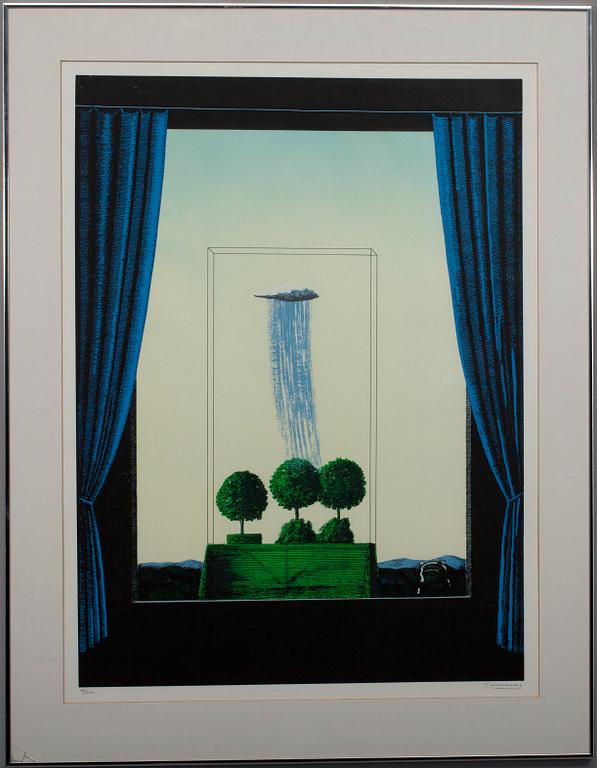 JUHANI LINNOVAARA, serigrafia, signeerattu ja päivätty 1988 ja numeroitu 20/25.