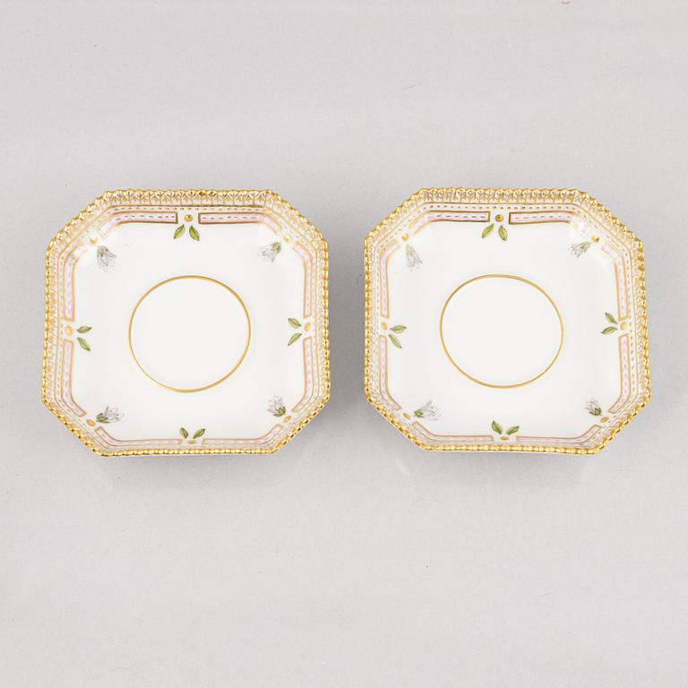 Royal Copenhagen, a pair of 'Flora Danica' porcelain custard cups, Denmark, 1969-73.