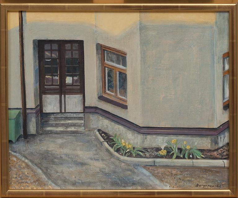 KALLE BERGGREN, tempera på pannå, signerad.