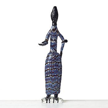 Fulvio Bianconi, an "African Woman" glass sculpture, model nr 4922, Venini, Murano, Italy 1950's.