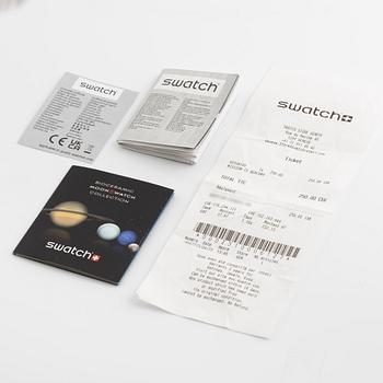 Swatch/Omega, MoonSwatch, Mission to Mercury, chronograph, wristwatch, 42 mm.
