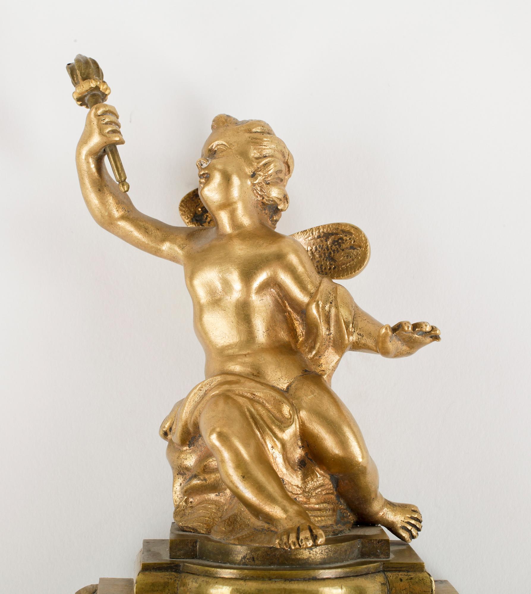 VÄGGPENDYL, brons, Louis XVI-stil, 1800-tal.