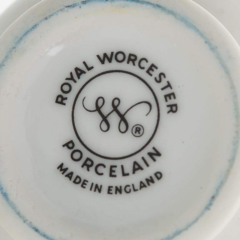 A set of eighteen egg coddlers, Royal Worcester, England, late 20th century.