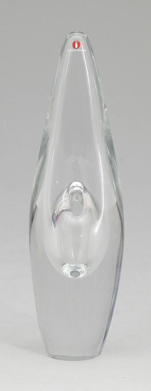 SKULPTUR/VAS, glas. "Orkidé", Timo Sarpaneva, Iittala. Sign o dat 1984.