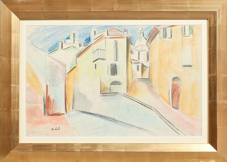 JOHN JON-AND, pastell, "Assisi", stämpelsignerad och daterad 1922.