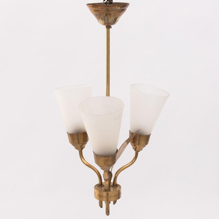 Edvard Hagman AB, a Swedish Modern ceiling lamp, 1940's/50's.