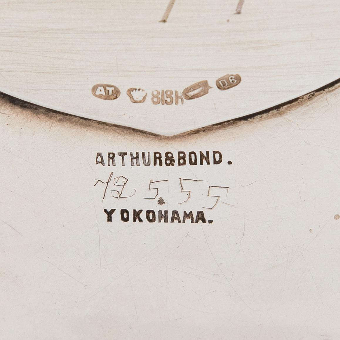 An Arthur & Bond sterling silver flower pot, Yokohama, late Meiji-era, circa 1900.