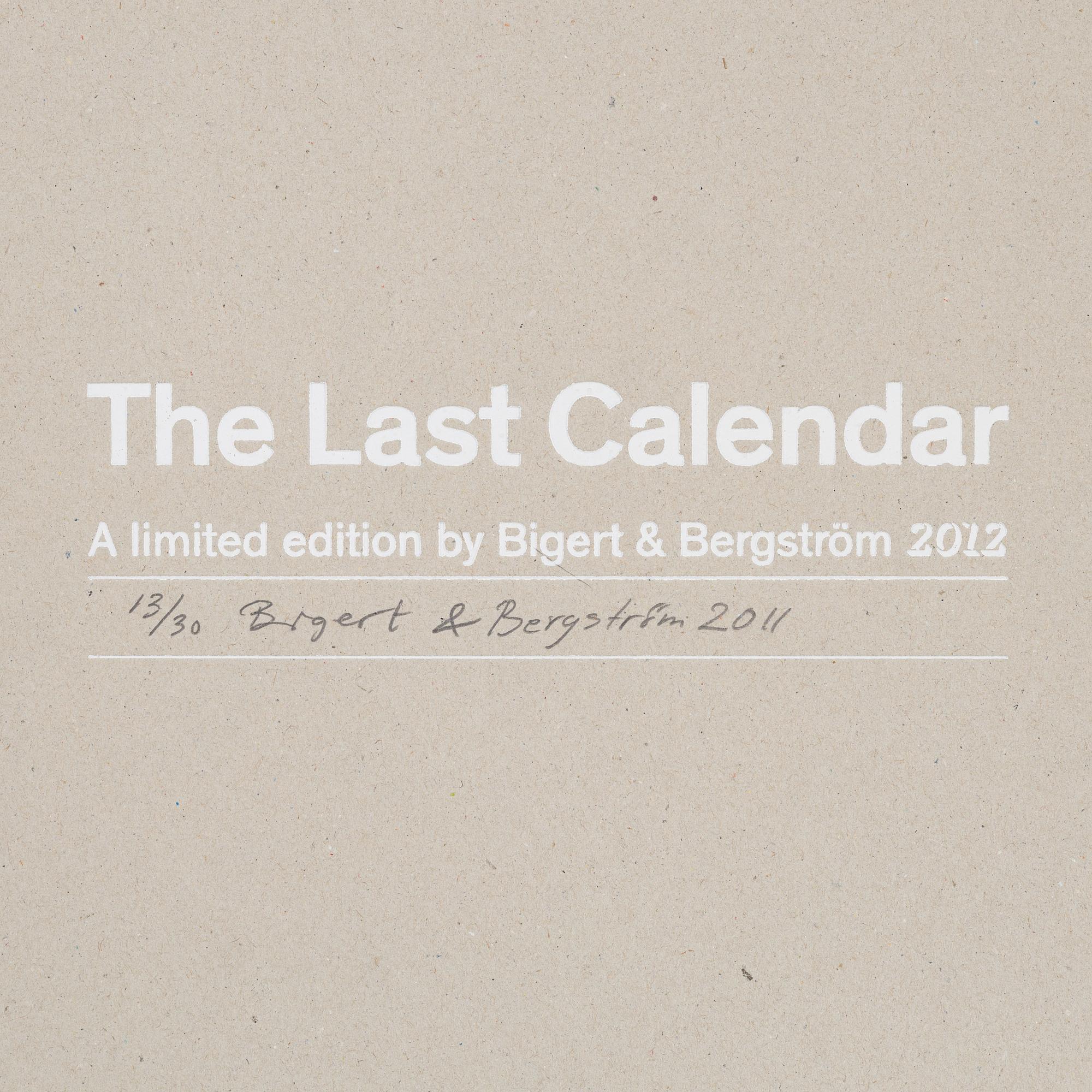 Bigert & Bergström, calendar and original work, signed.