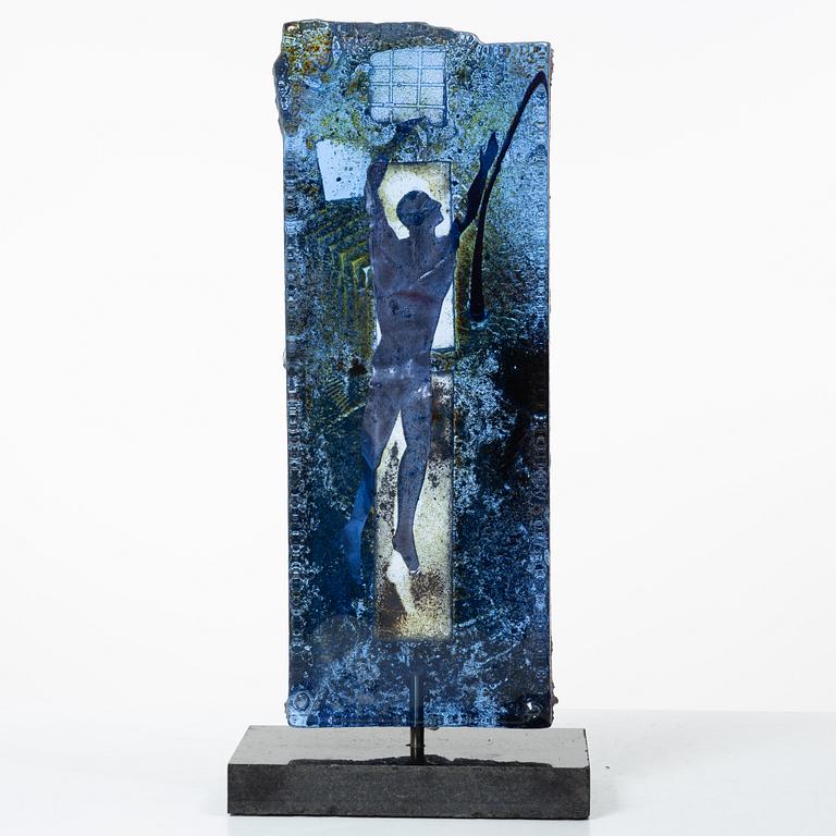 Bertil Vallien, Sculpture, sand-cast glass, Kosta Boda, unique, 1991.